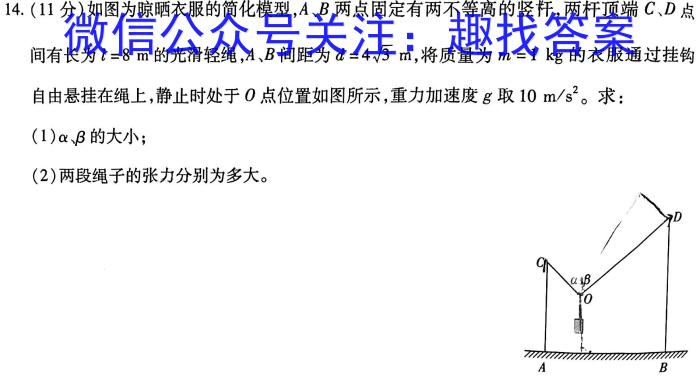 2024年高考终极预测卷(2024.5)物理试卷答案