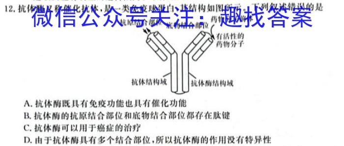 湖南省2024年初中学业水平考试模拟试卷生物学试题答案