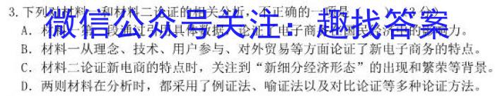 天一大联考 2024年1月高二年级期末调研测试[山西省通用]语文