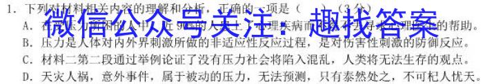 2024届湖南省普通高中学业水平合格性考试测试模拟卷(四)4语文