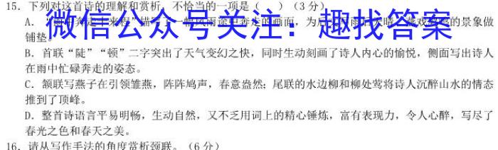 安徽省安庆市潜山市2023-2024学年度第一学期八年级期末教学质量检测（期末测试卷）/语文