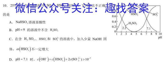 湖北省十堰市2024届九年级下学期3月联考数学