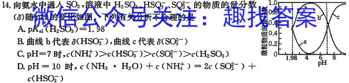 【热荐】广东省2023-2024学年高一年级第二学期第一次阶段考试化学