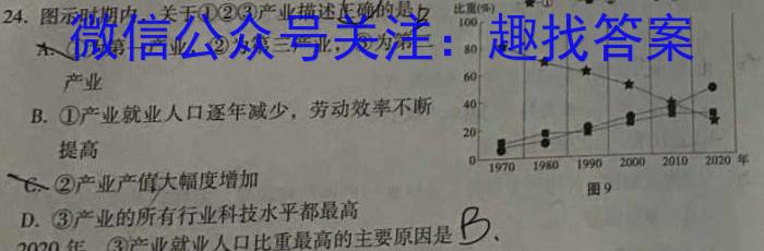 湖南师大附属滨江学校2024-2025学年度第一学期九年级入学测试&政治