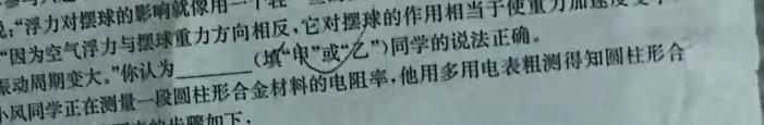 “皖韵风华·智慧挑战”九年级安徽省联盟考试物理试题.