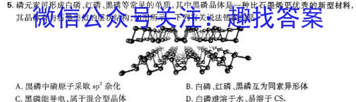 q2026届普通高等学校招生全国统一考试青桐鸣大联考(高二)化学