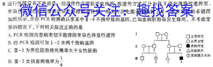 安徽省2024年九年级学业水平测试第一次模拟数学