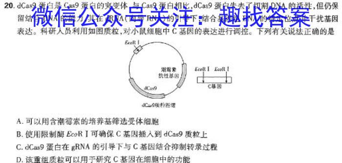 安徽省2023-2024下学期八年级期末监测生物学试题答案