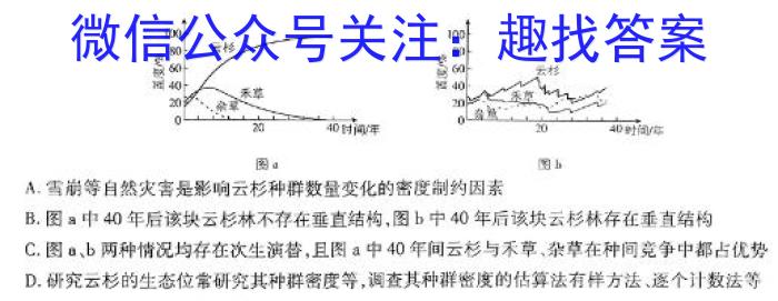 2024届常德市普通高中沅澧共同体高三第一次联考(试题卷)生物