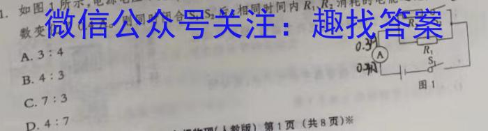 安徽省淮南市潘集区全区2023-2024学年度第一学期八年级期末教学质量检测物理试卷答案