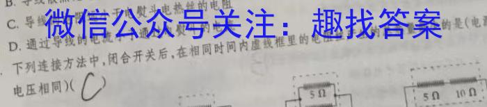 安徽省2024届九年级质量检测试卷（64）h物理