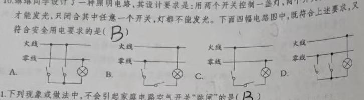 安徽省合肥市肥西县2023-2024学年度（下）八年级期末教学质量检测试卷(物理)试卷答案