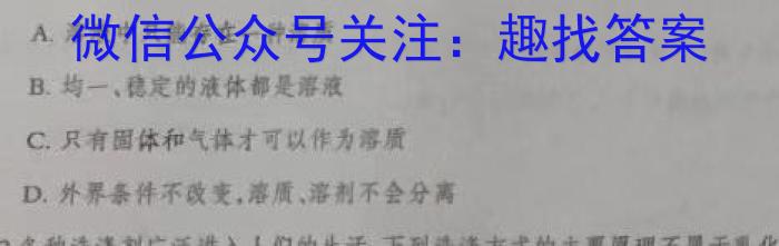 q2023-2024学年九年级修水县中小学质量监测化学