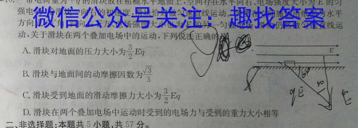 2024年河北省初中毕业生升学文化课考试模拟(十四)14物理试题答案