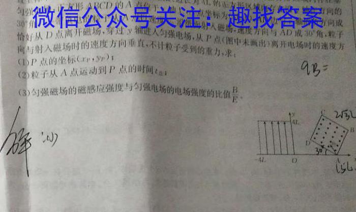 长郡中学2024年高二暑假作业检测试卷物理`