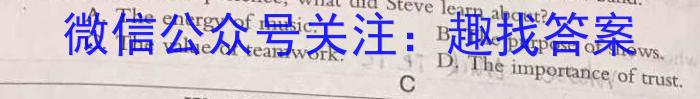 2024年陕西省初中学业水平考试模拟试卷A(W5)英语试卷答案