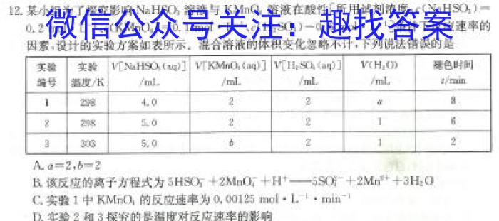 【精品】广西2024年春季期高中二年级期中教学质量检测(24-458B)化学