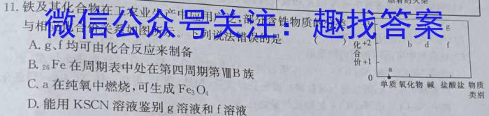 f安徽省2023-2024学年度八年级考试（无标题）化学