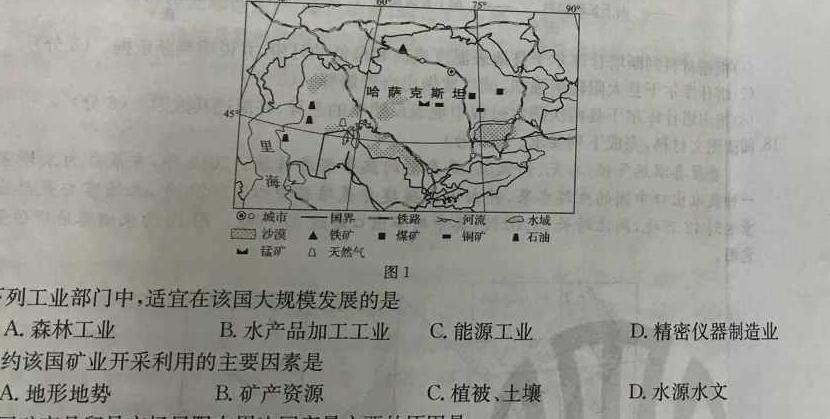 2024届江西省初中学业水平评估(六)6地理试卷l