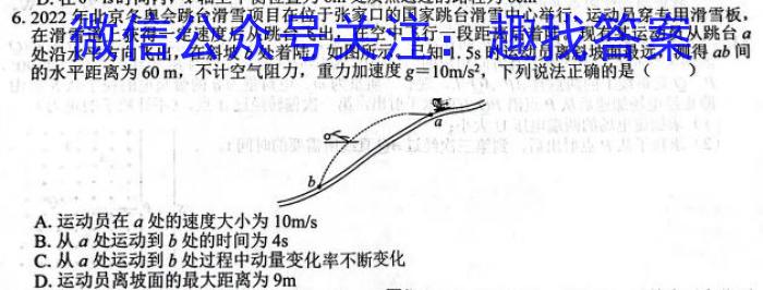 2024届衡水金卷先享题压轴卷(新教材B)1物理试题答案