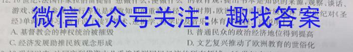 山西省汾阳市2023-2024学年度九年级第一学期期末教学质量监测历史试卷答案
