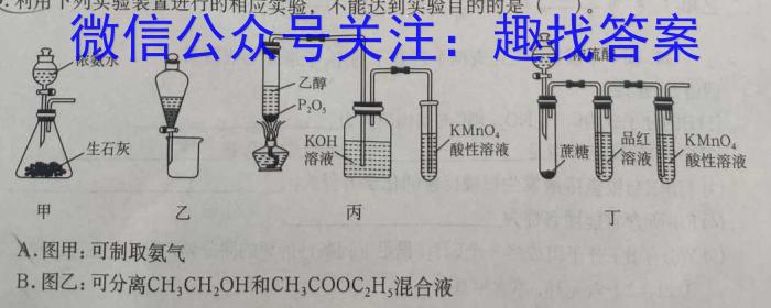 q河南省2023-2024学年度第一学期八年级第三次学情分析化学