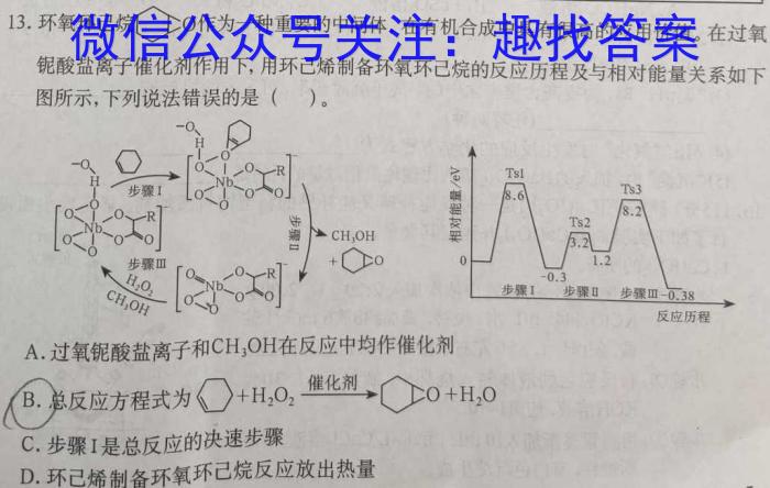 f重庆康德2024年普通高等学校招生全国统一考试 高三第一次联合诊断检测化学