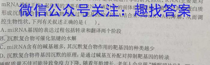 2024年陕西省初中学业水平考试信息卷(B)试卷类型:A数学