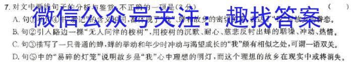 2024届福建省南平市高三毕业班第三次质量检测语文