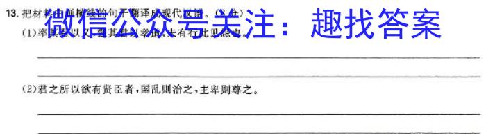 开卷文化 2024普通高等学校招生统一考试 压轴卷(三)3语文