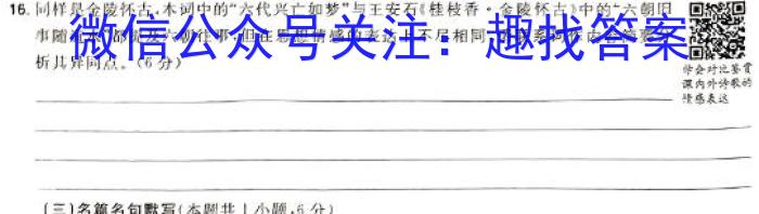 九师联盟·2024年5月高一年级（下）质量检测语文