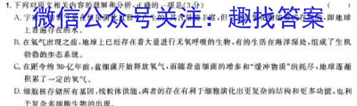 陕西省2023-2024学年度第一学期九年级期末学科素养评价D语文