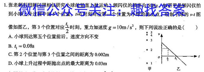 陕西省2023-2024学年高一年级期末考试试卷（241962Z）物理试卷答案