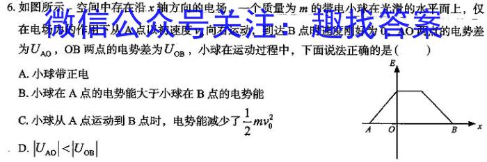 2024年陕西省初中学业水平考试信息卷(B)试卷类型:A物理试卷答案