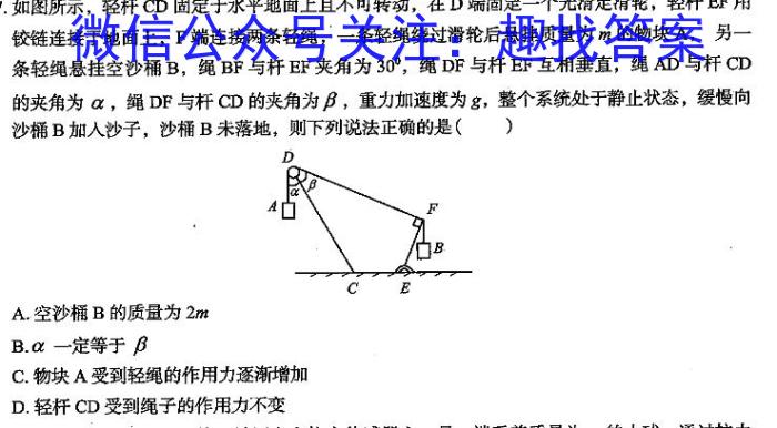 辽宁省2024-2025学年高三年级上学期起点调研考试（9月）物理`