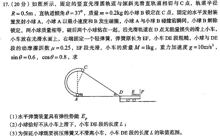 2024年7月济南市高一期末学习质量检测(物理)试卷答案