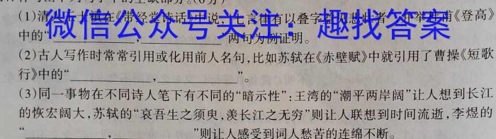 河北省邯郸市永年区实验中学2024-2025学年第一学期八年级开学摸底试卷语文