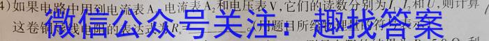 2024年平顶山市中招学科适应性测试试卷物理试题答案