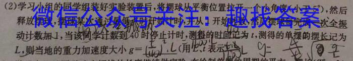 安徽省2023-2024学年下学期八年级卷三物理试卷答案