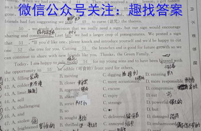 山东省2024-2025学年高二上学期期中质量检测(2024.11)英语