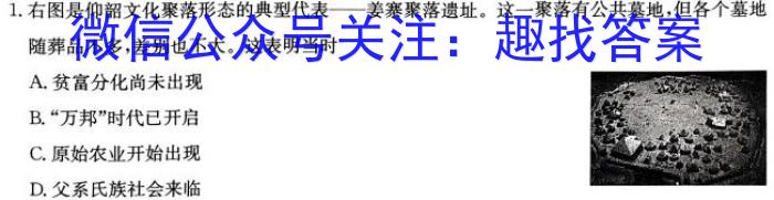 河南省2023-2024学年下学期高二年级3月月考（24485B）历史试卷
