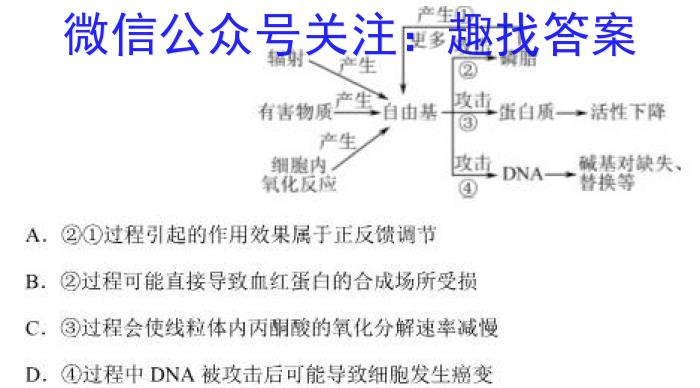 学林教育 2024年陕西省初中学业水平考试·全真模拟卷(七)7生物学试题答案