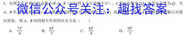 2024届中考导航总复习·模拟·冲刺·二轮模拟卷(六)6物理`