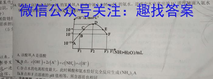 2024年湖南省初中学业水平考试模拟试卷(五)数学