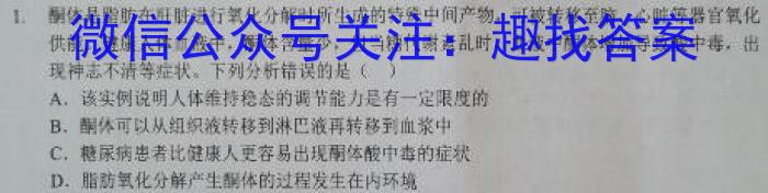 天宏大联考2024年河南省中招第一次模拟考试试卷数学