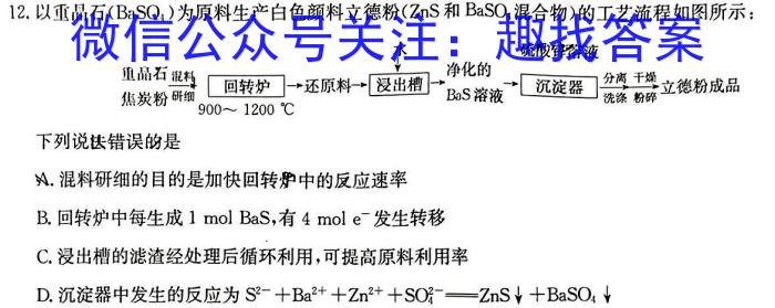 2024届安徽省中考规范总复习(一)1化学