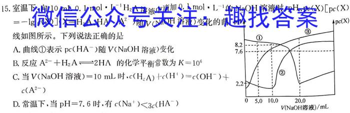 安徽鼎尖教育 2024届高三1月期末考试化学