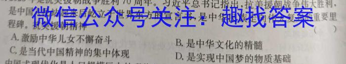 2024年陕西省初中学业水平考试名师导向模拟卷(二)政治试卷d答案