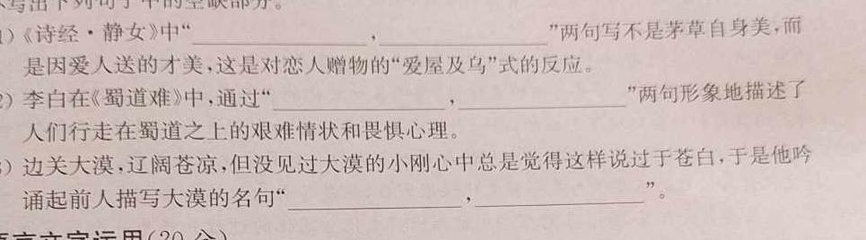 [今日更新]河北省2023-2024高一7月联考(24-617A)语文试卷答案