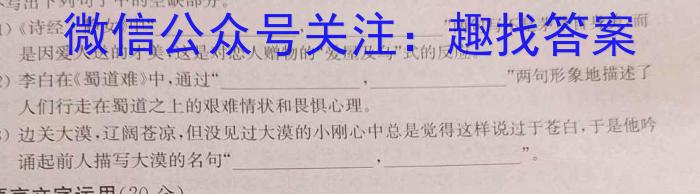 青海省2023-2024学年度高二第一学期大通县期末联考(242478Z)语文